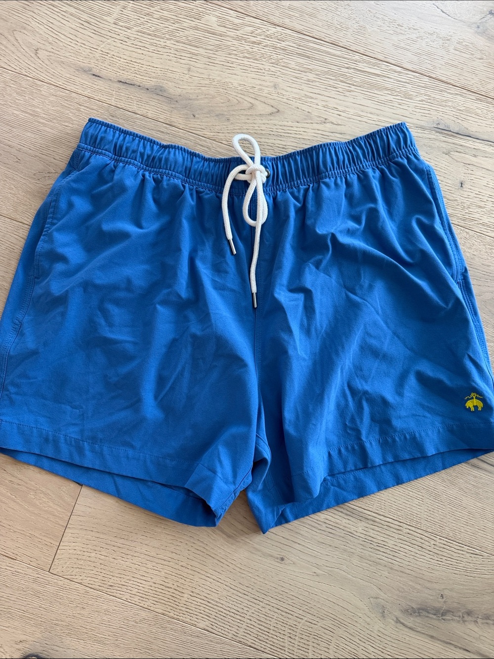 Brooks Brothers Solid Swim Trunks Blue Men's Size XL 5" Inseam